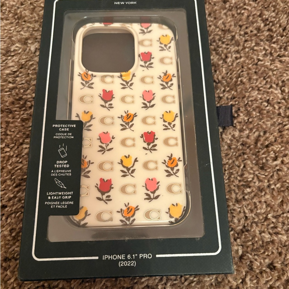 Coach Floral iPhone 6.1" Pro Case - Cream and Red